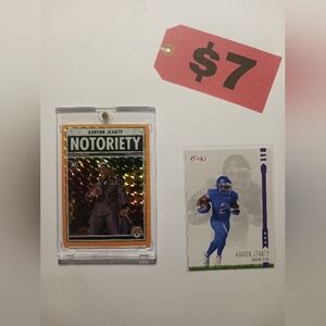 2025 Panini Prizm Notoriety RC Ashton Jeanty No.18 Orange Mosaic